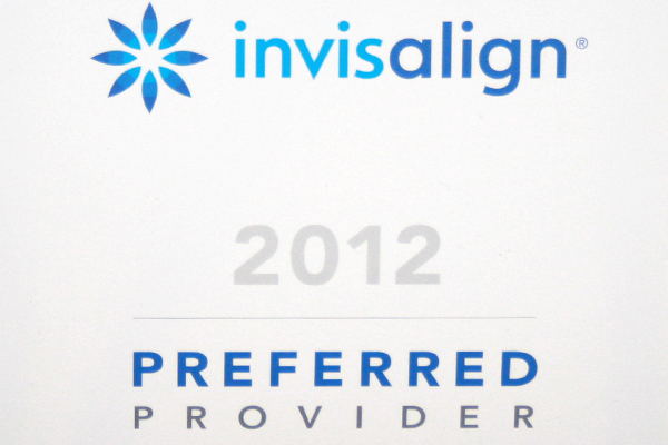 Invisalign logo listing Allendale dental as a 2012 preffered provider